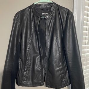 EXPRESS black leather jacket, size large